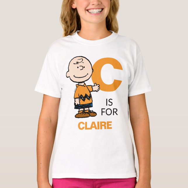 PEANUTS | Personalised Charlie Brown T-Shirt (Front)