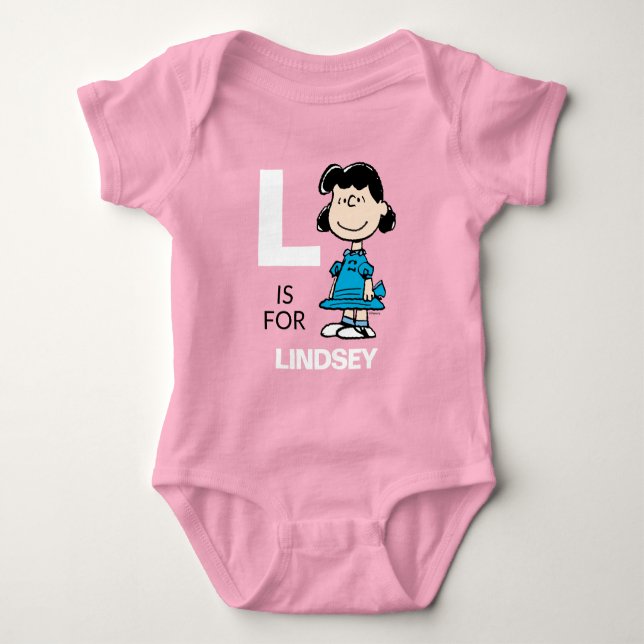 PEANUTS | Personalised Lucy Baby Bodysuit (Front)
