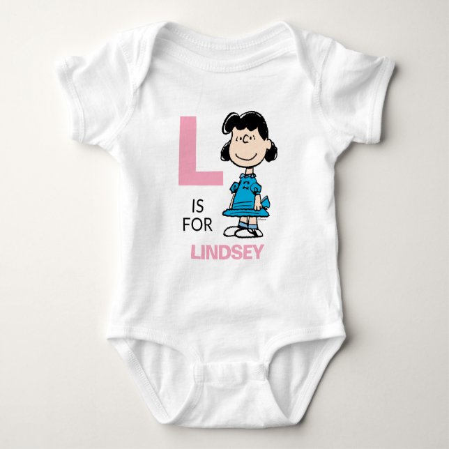 PEANUTS | Personalised Lucy Baby Bodysuit (Front)