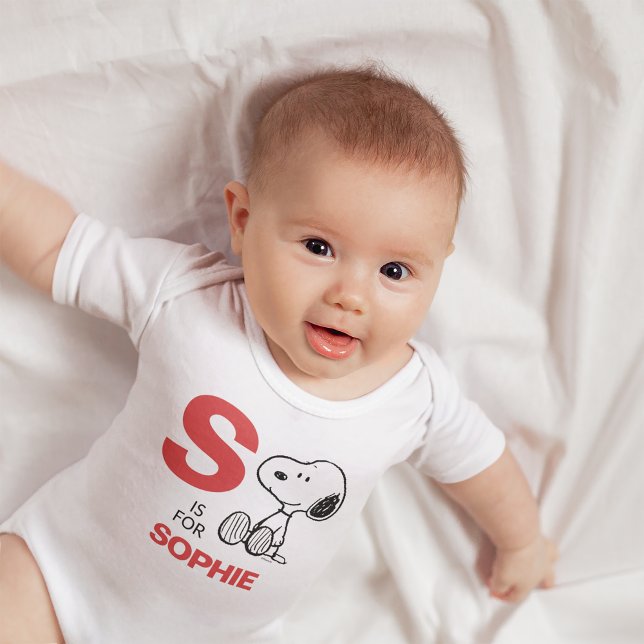 PEANUTS | Personalised Snoopy Baby Bodysuit (Creator Uploaded)