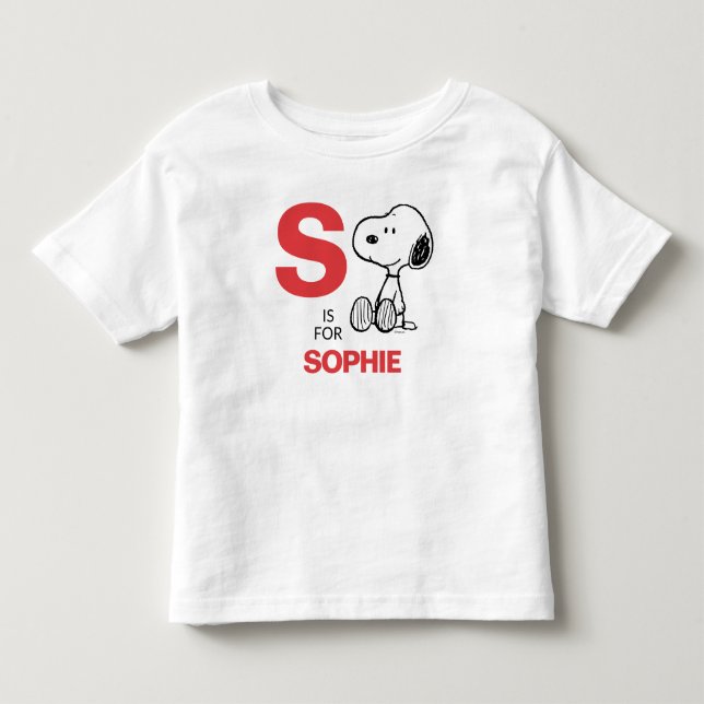 PEANUTS | Personalised Snoopy Toddler T-Shirt (Front)