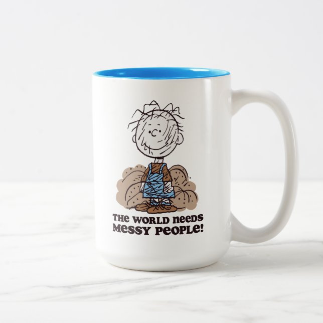 Peanuts | Pigpen The World Needs Messy People! Two-Tone Coffee Mug (Right)