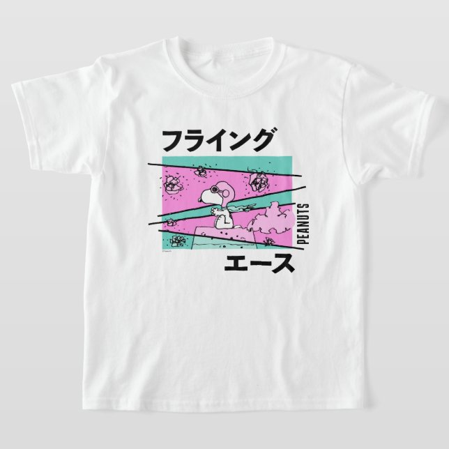 Peanuts | Pink Flying Ace T-Shirt (Laydown)