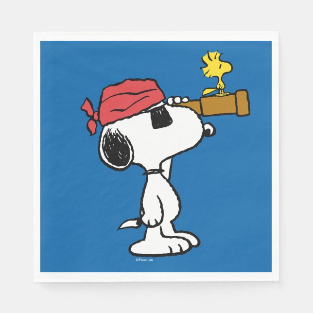 Peanuts | Pirate Snoopy and Woodstock Napkin (Front)