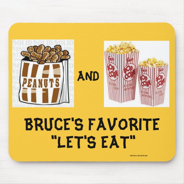 PEANUTS & POPCORN PAD MOUSE MAT (Front)