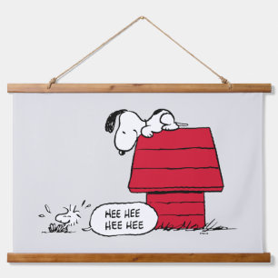 PEANUTS   Red & Black Pattern Hanging Tapestry