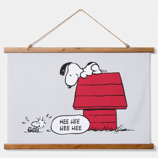 PEANUTS | Red & Black Pattern Hanging Tapestry (Front)