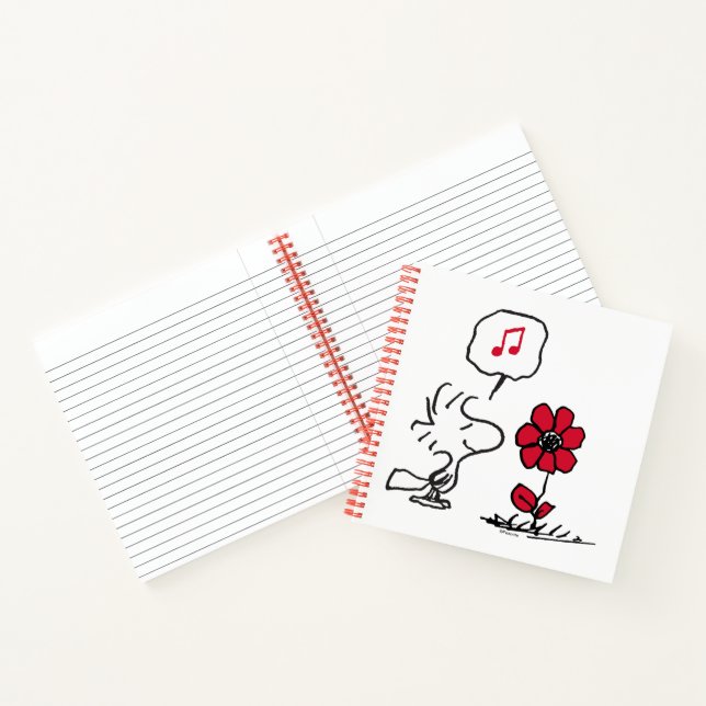 PEANUTS | Red & Black Pattern Notebook (Inside)