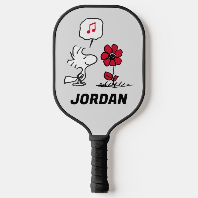 PEANUTS | Red & Black Pattern Pickleball Paddle (Front)