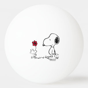 PEANUTS   Red & Black Pattern Ping Pong Ball