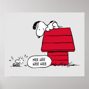PEANUTS Red & Black Pattern Poster