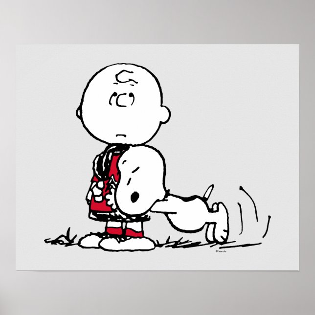 PEANUTS | Red & Black Pattern Poster (Front)