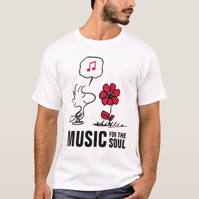 PEANUTS | Red & Black Pattern T-Shirt (Front)