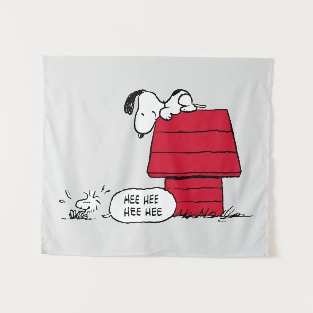 PEANUTS | Red & Black Pattern Tapestry (Front (Horizontal))