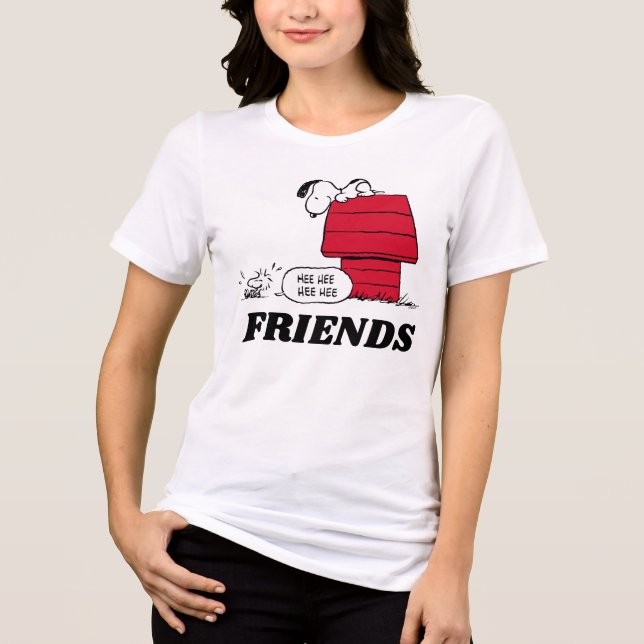 PEANUTS | Red & Black Pattern Tri-Blend Shirt (Front)