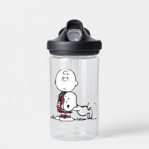 PEANUTS   Red & Black Pattern Water Bottle