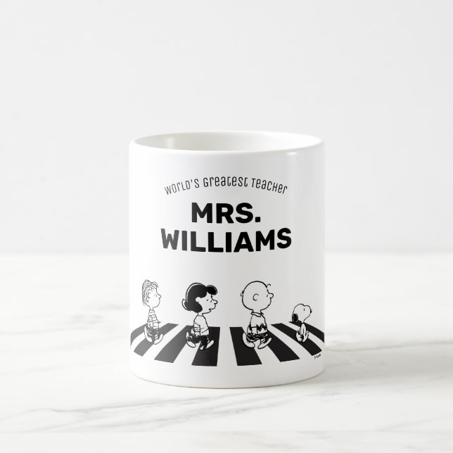 Peanuts | Rock Tees Greatest Teacher Personalised Coffee Mug (Center)
