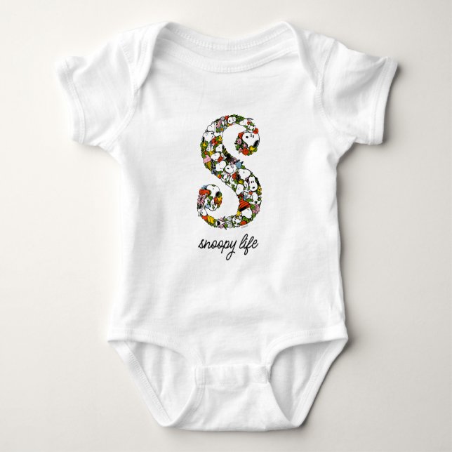 Peanuts | S is for Snoopy Baby Bodysuit (Front)