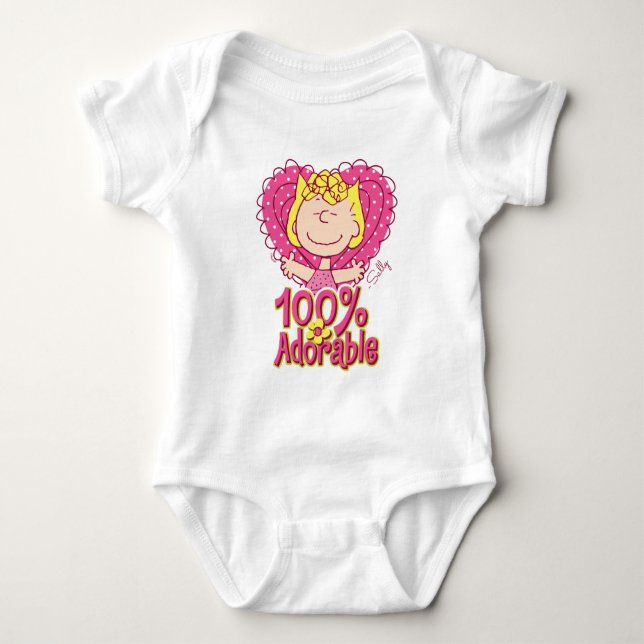 Peanuts | Sally 100% Adorable Baby Bodysuit (Front)