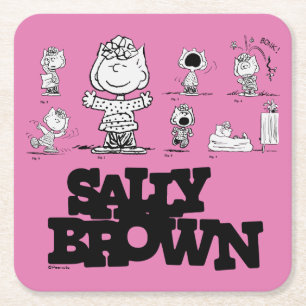 Peanuts   Sally Brown Square Paper Coaster