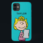 Peanuts | Sally iPhone 11 Case<br><div class="desc">Sally is the loveable younger sister of Charlie Brown. Check out this cute Peanuts design featuring Sally possibly giving a book report.</div>