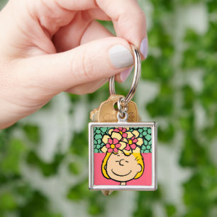 Peanuts   Sally Half & Half Flowers Key Ring