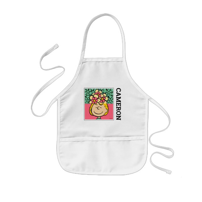 Peanuts | Sally Half & Half Flowers Kids Apron (Front)