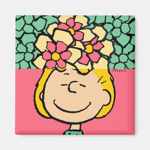 Peanuts Sally Half & Half Flowers Magnet