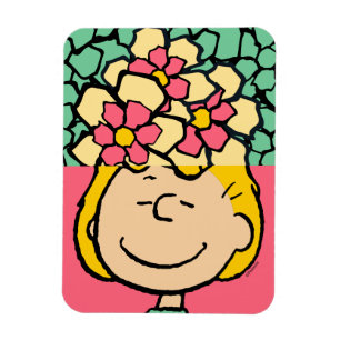 Peanuts Sally Half & Half Flowers Magnet