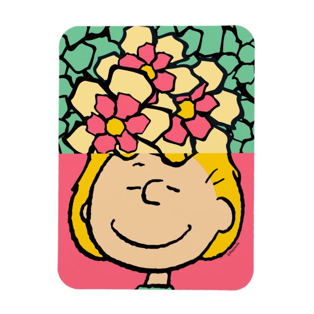 Peanuts | Sally Half & Half Flowers Magnet (Vertical)