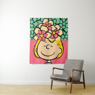 Peanuts   Sally Half & Half Flowers Tapestry