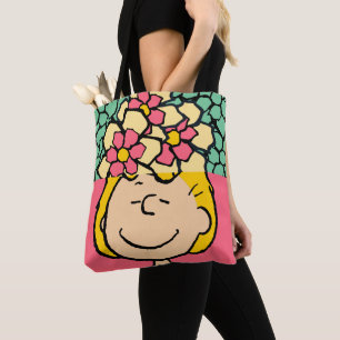 Peanuts   Sally Half & Half Flowers Tote Bag