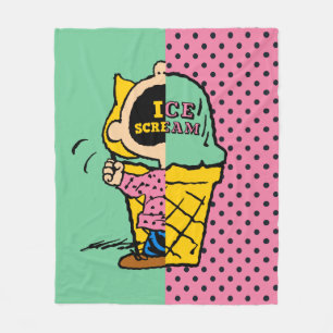 Peanuts   Sally Ice Cream Half & Half Fleece Blanket