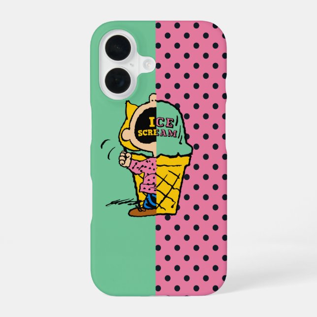 Peanuts | Sally Ice Cream Half & Half iPhone 16 Case (Back)
