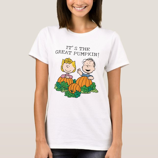 Peanuts | Sally & Linus in the Pumpkin Field T-Shirt (Front)
