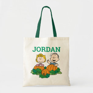 Peanuts Sally & Linus in the Pumpkin Field Tote Bag