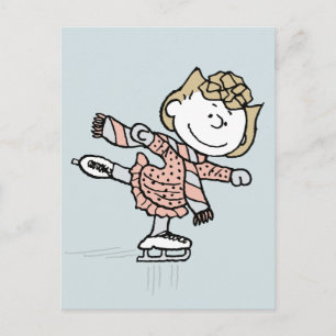 Peanuts   Sally On Ice Postcard