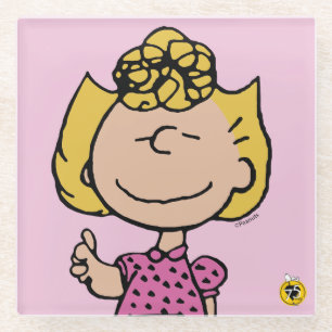 Peanuts   Sally Super Smile Glass Coaster