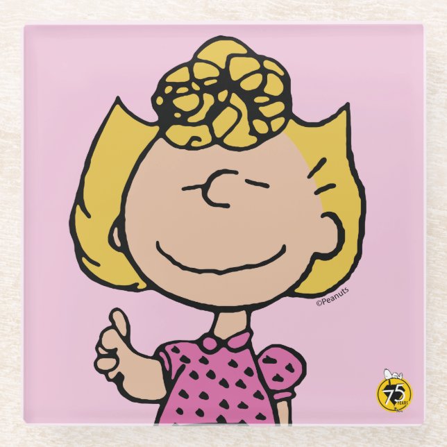 Peanuts | Sally Super Smile Glass Coaster (Front)