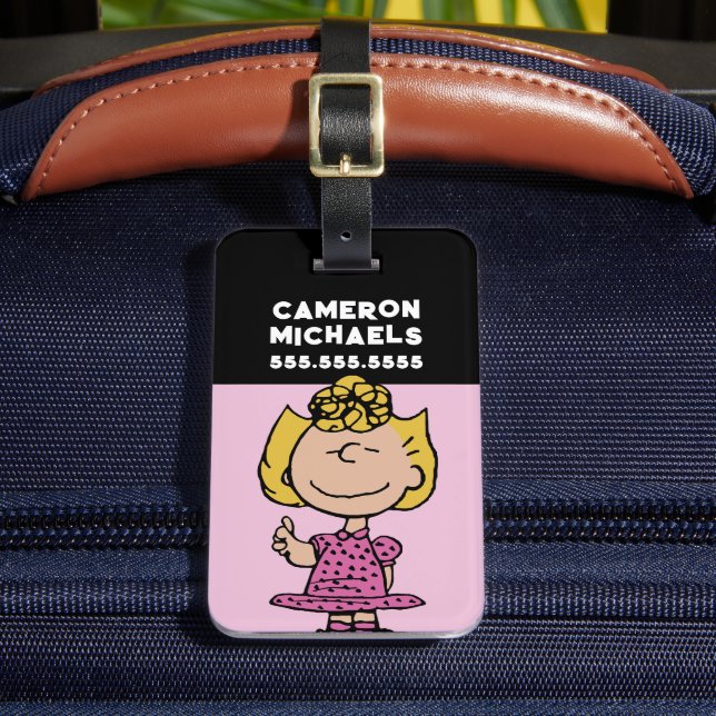 Peanuts | Sally Super Smile Luggage Tag (Front Insitu 2)