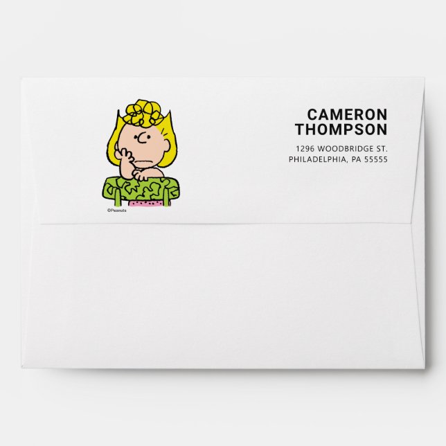 Peanuts | Sally Thinking Envelope (Back (Top Flap))