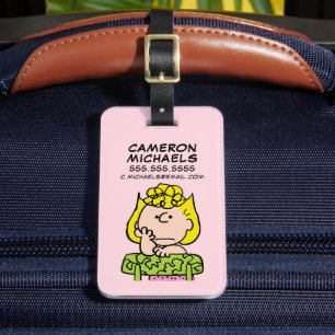 Peanuts   Sally Thinking Luggage Tag
