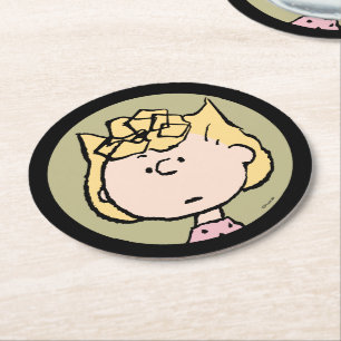 Peanuts Sally's Faces Round Paper Coaster