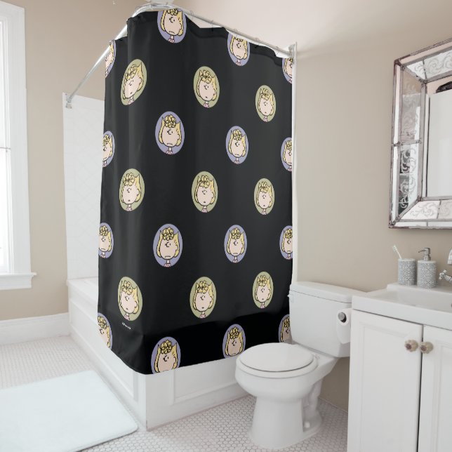 Peanuts | Sally's Faces Shower Curtain (In Situ)