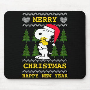 Peanuts Santa Claus Hug Mouse Mat