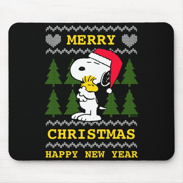 Peanuts Santa Claus Hug  Mouse Mat (Front)