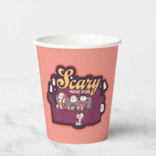 Peanuts Scary Movie Club Halloween Couch Paper Cups