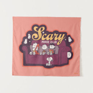 Peanuts Scary Movie Club Halloween Couch Tapestry