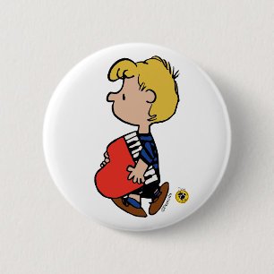 Peanuts   Schroeder Travelling Piano 6 Cm Round Badge