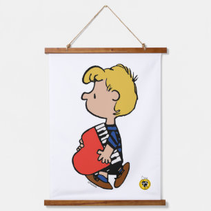 Peanuts   Schroeder Travelling Piano Hanging Tapestry